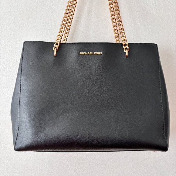 Michael Kors Ellis Leather Shoulder Tote - Picture 4 of 14